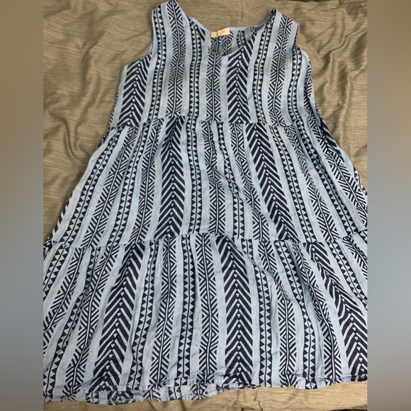 Bellambra A-line Blue Linen Dress (Size L) - Picture 2 of 2